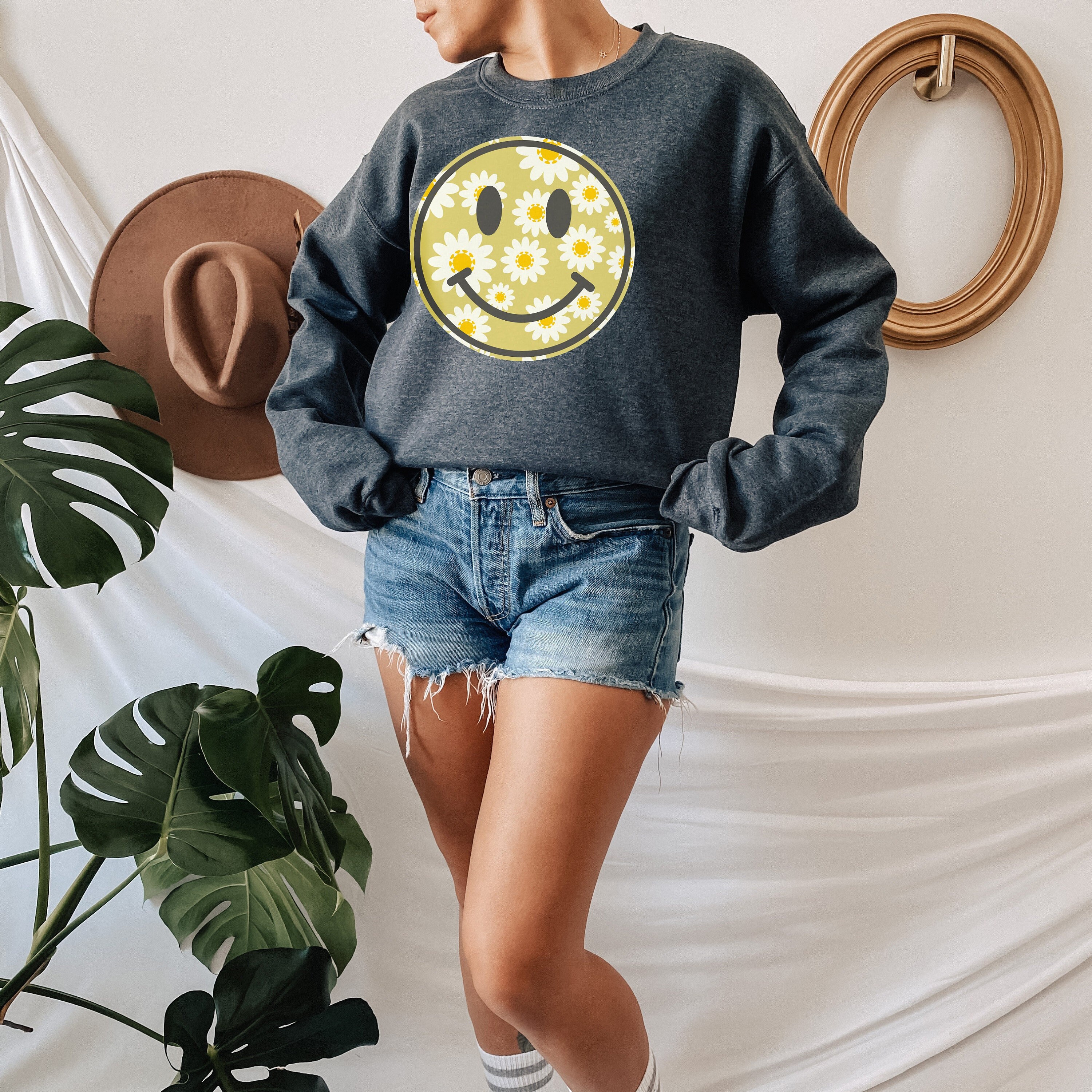 Daisy Retro Smiley Face Shirt Happy 