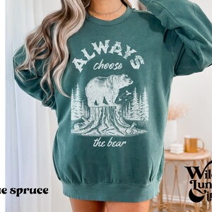 Bear vs Man Comfort Colors © Sweatshirt, I Choose the Bear, Funny Womens Rights Shirt, Bear Trend Crewneck, Smash the Patriarchy, Feminists