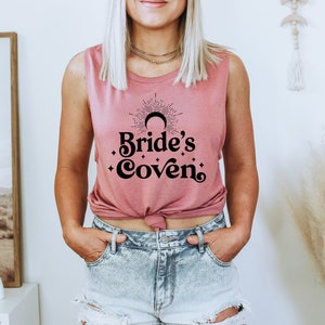 Bride Coven, Celestial Wedding Tank Top, Mystic Shirt, Bruids Hippie Party Shirts, Astrologie, Witchy Moon, Bachelorette Bridesmaid Party Her