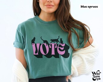 Camiseta con los gatos para votar, camiseta ...