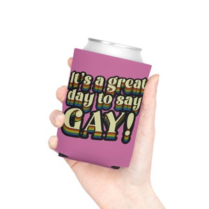 Pink Retro Rainbow Say Gay Can Cooler its okay to say gay gift lgbtq clothes & gifts say gay say gay t equality purse pride lgbt gifts say t