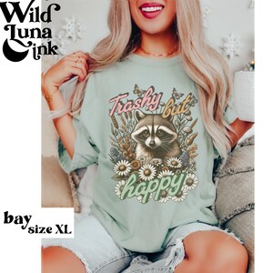 Trashy maar grappig wasbeershirt, retro zonsondergang-T-shirt, cool vintage stijl wasbeershirt, meme-T-shirt in noodlijdende stijl, Comfort Colors®-T-shirt
