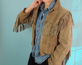 tan tassel jacket
