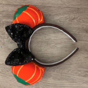 Pumpkin and Jack O Lantern Minnie Ears
