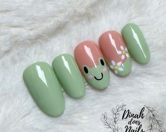 Frog Press on Nails - Nägel zum aufkleben mit Frosch Design