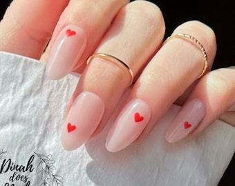 Heart Nails - Nägel mit Herzchen Design - Nägel zum Aufkleben