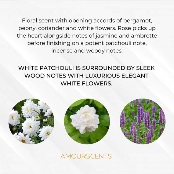 White patchouli scent hot sale