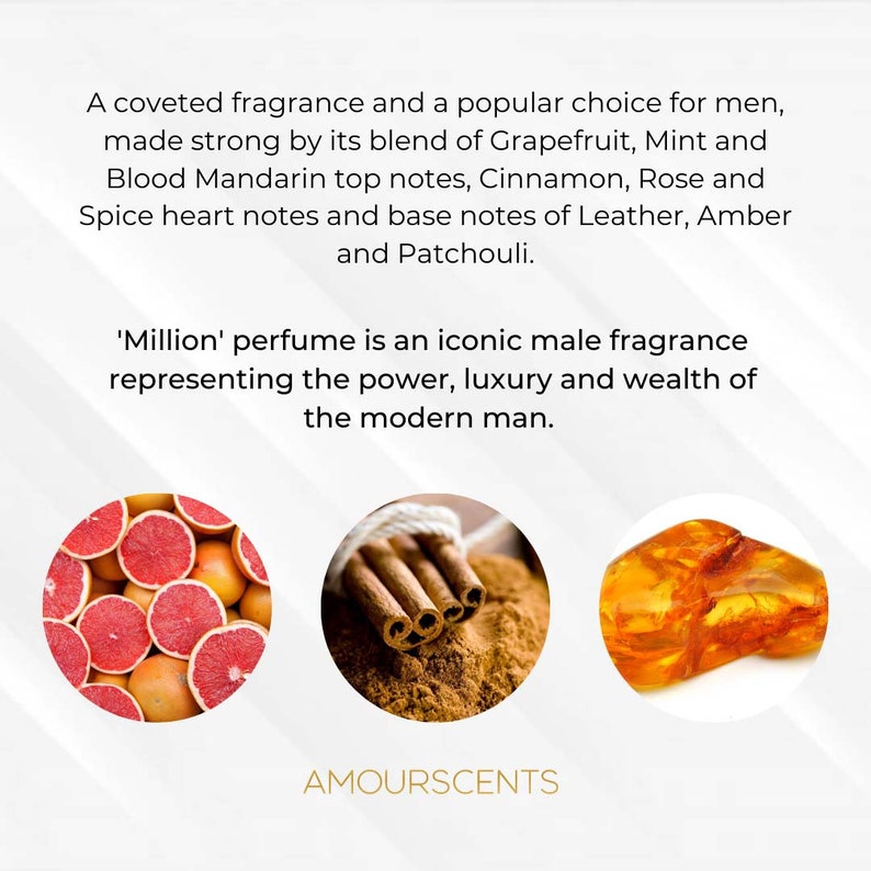 One 1 Million Inspired Alternative Perfume, Extrait De Parfum, Fragrances For Men image 2