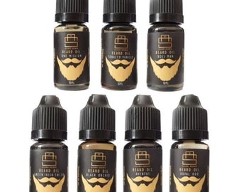 Beard Oil 7 Scents Bundle - Inspired Grooming Formula for Growth And Conditioning, Fresh & Healthy Soft Beard