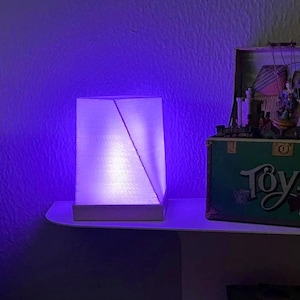 Desk Lamp USB Rechargeable 3D Printed LED Light, Cordless Small RGB Table Lamp, Bedside Lamp for Nightstands, Art Deco Lamp for Modern Decor
