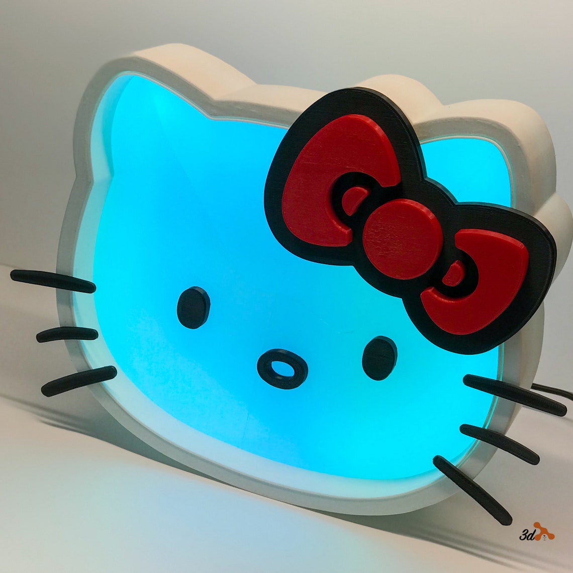 LED Table Lamp Hello Kitty Color Changing Remote Room Etsy