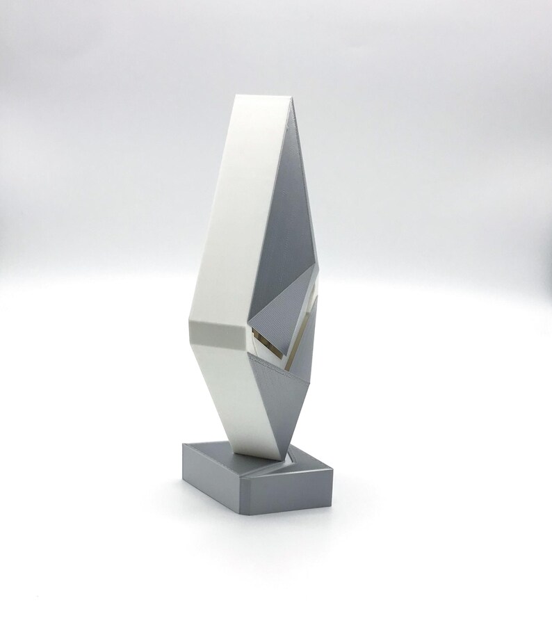 Modern Desk Lamp with RGB LED Lights, Unique Ethereum 3d Printed Lamp for Office Decor image 10