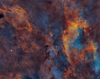 A colorful nebula in Cygnus