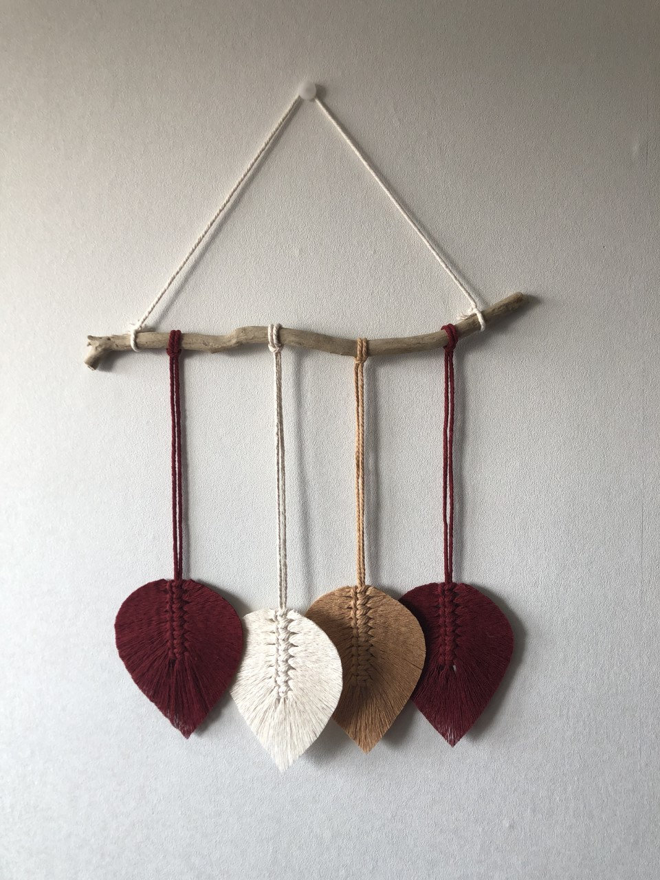 Suspension 4 Plumes Macramé Automne