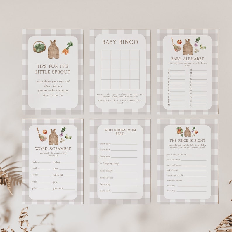 Farmer's Market Baby Shower Game - 'Guess Who, Mom Or Dad' Game Cards, 30-Pack, 5x7 Inches - View #6