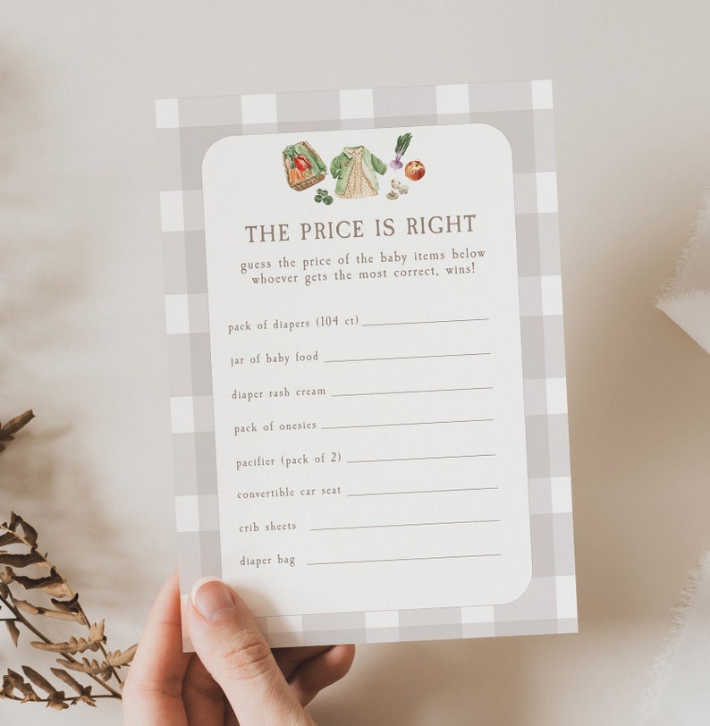 Farmer's Market Baby Shower Game - 'Guess Who, Mom Or Dad' Game Cards, 30-Pack, 5x7 Inches - View #2