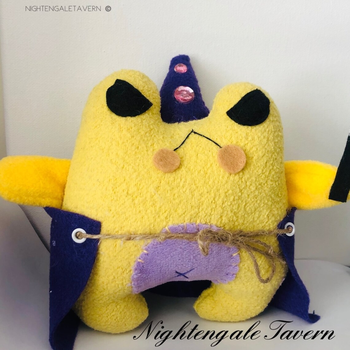 Frog Wizard Stuffed Animal Plush Etsy