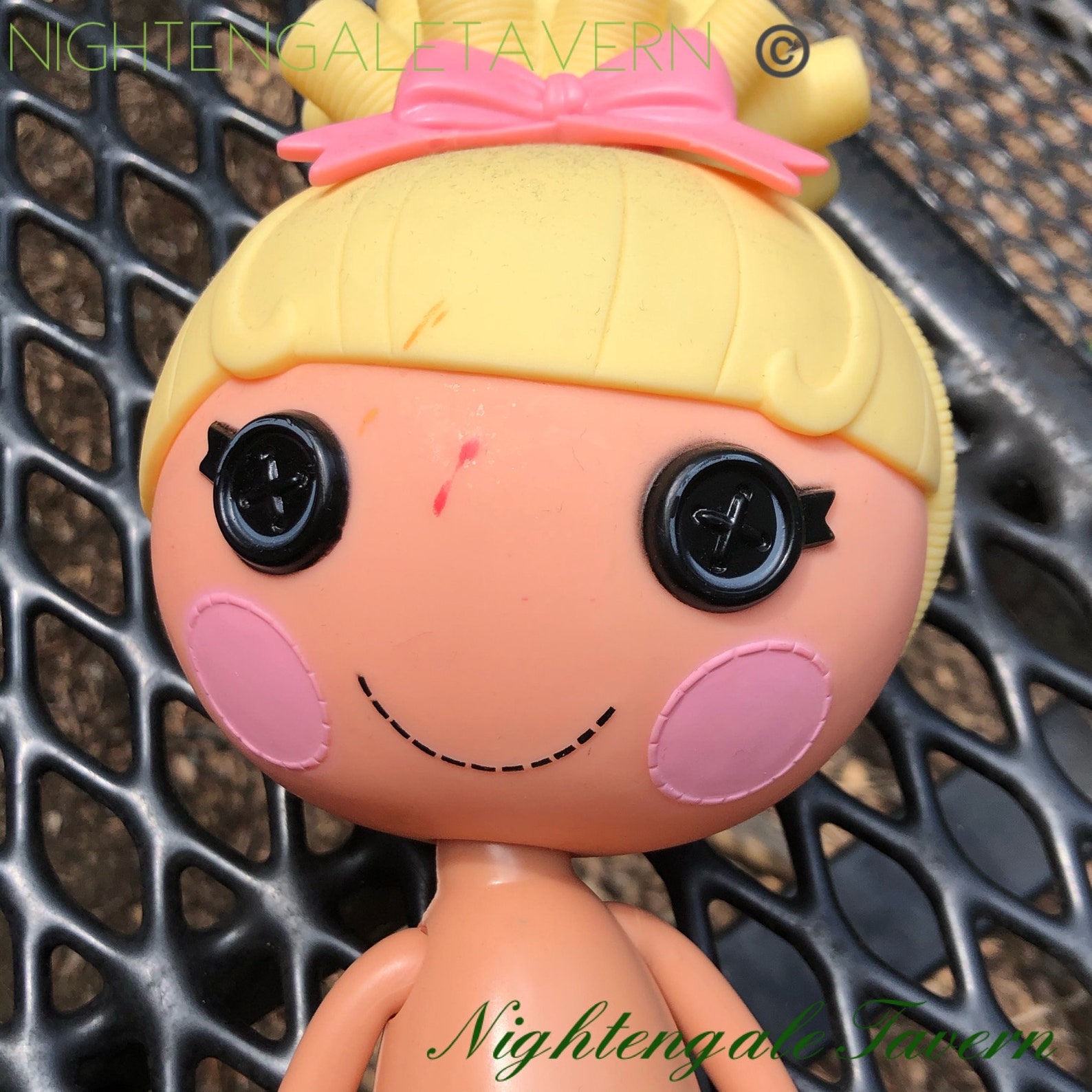 LalaLoopsy Doll Button Eyes Doll Toy Pink Hair Etsy