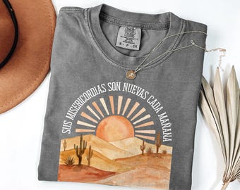 Bible Verse Shirt Gift Jesus Shirt Sus misericordias son nuevas todas las mañana Lion Apparel Religious T-shirt Minimalist Christian T-Shirt