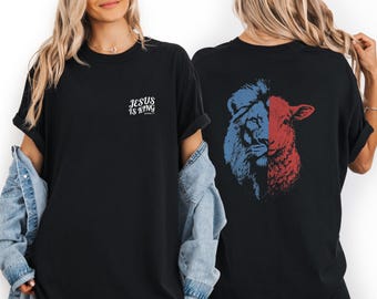 Bible Verse Tshirt Minimalist Christian T-Shirt Religious Gift for Him or Her Christian Shirt Lion Apparel Comfort Colors Tee
