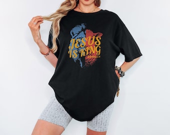 Christian Shirt Comfort Colors Jesus Is King Tshirt Christian Lion and Lamb Shirt Comfort Colors® Jesus is King Shirt for Men & Women