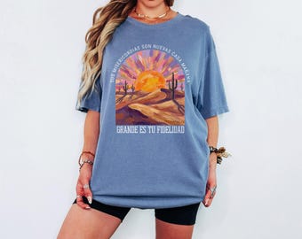 Comfort Colors® Jesus is King Shirt for Men & Women Lion Apparel Sus misericordias son nuevas todas las mañana Christianity Gift
