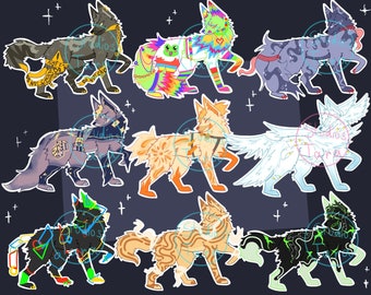 Digital Wolf / Canine Fursona Adopt , Fursuit Adoptable