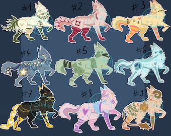 Digital Wolf / Canine Fursona Adopt , Fursuit Adoptable