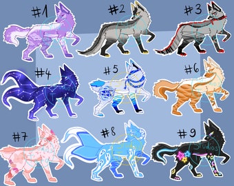 Digital Wolf / Canine Fursona Adopt , Fursuit Adoptable