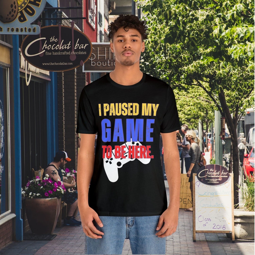 I paused my game Organic Adult T-Shirt