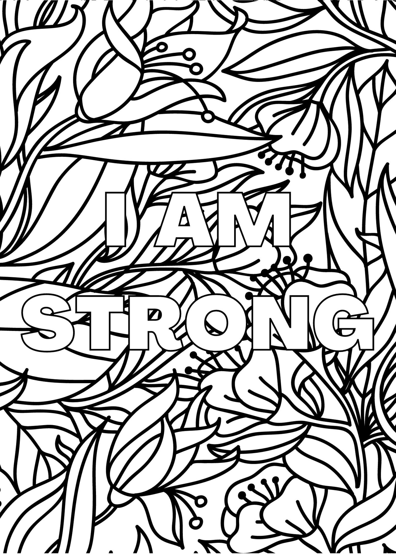 Colouring book pages Positive Mindset quotes 12 different | Etsy