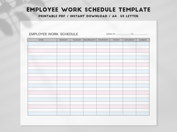 employee-schedule-template-printable-pdf-weekly-timesheet-etsy