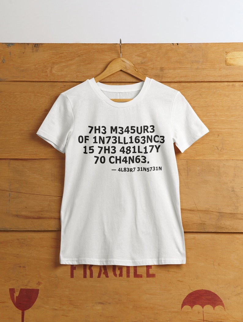 T-shirt Intelligence  Albert Einstein  La mesure de image 1
