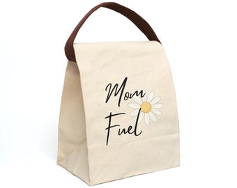 Bolsa de almuerzo de lona Mom Fuel / 20,3 cm x 31,8 cm x 14 cm / Lona de algodón