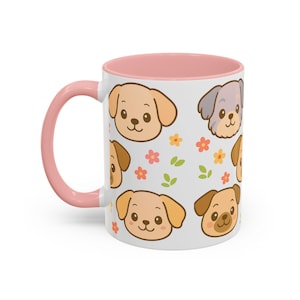 Cute Dog Faces Accent Coffee Mug - Perfect Gift for Dog Lovers, Pet Owners, Home Decor, Birthday, Christmas, and Coffee Enthusiasts