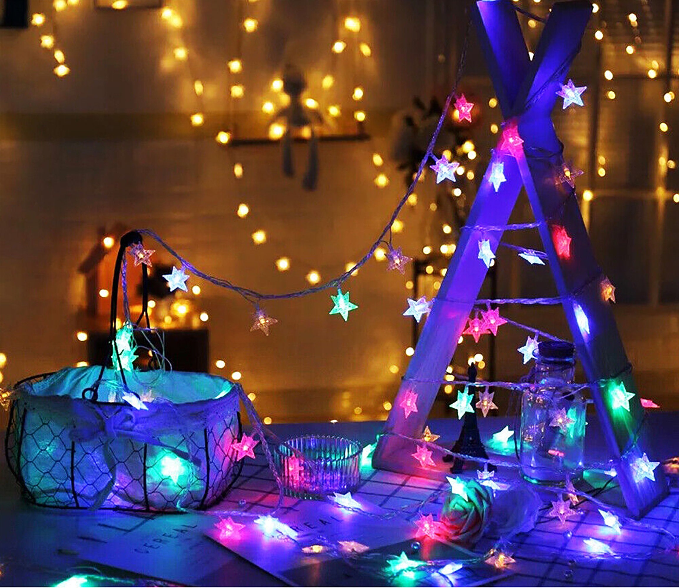 Star Fairy Lights Star String Lights String Lights Indoor Etsy UK