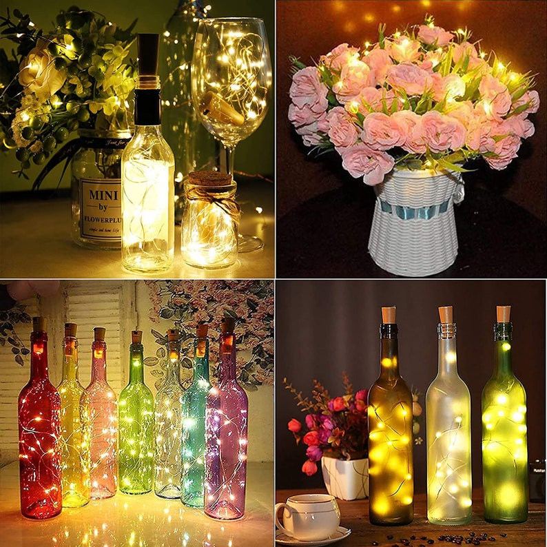 212 Wine Bottle Fairy Lights Wine Cork Lights Bottle Etsy UK