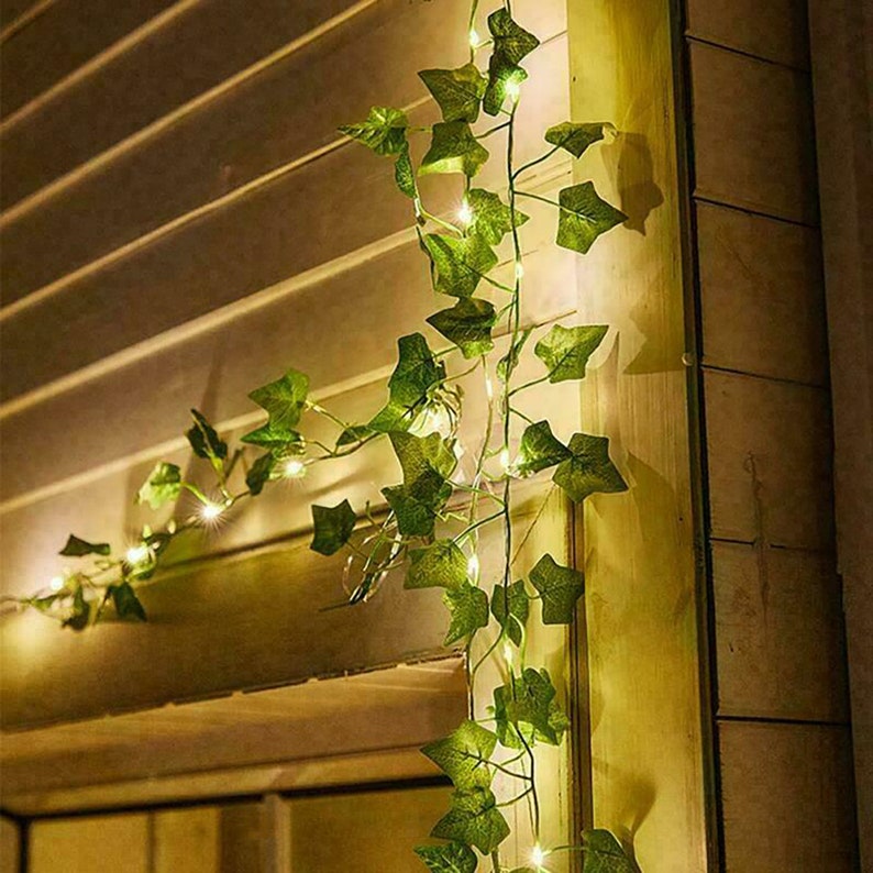 LED Solar Ivy String Lights Vines With LED Fairy Lights LED Etsy UK