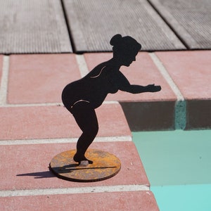 Badenixe &quot;DORA&quot; - Edelrost - Kantenhocker - Gartenstecker