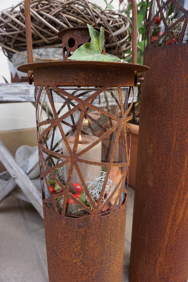 Elegantes Laterne Rost Outdoor Bilder