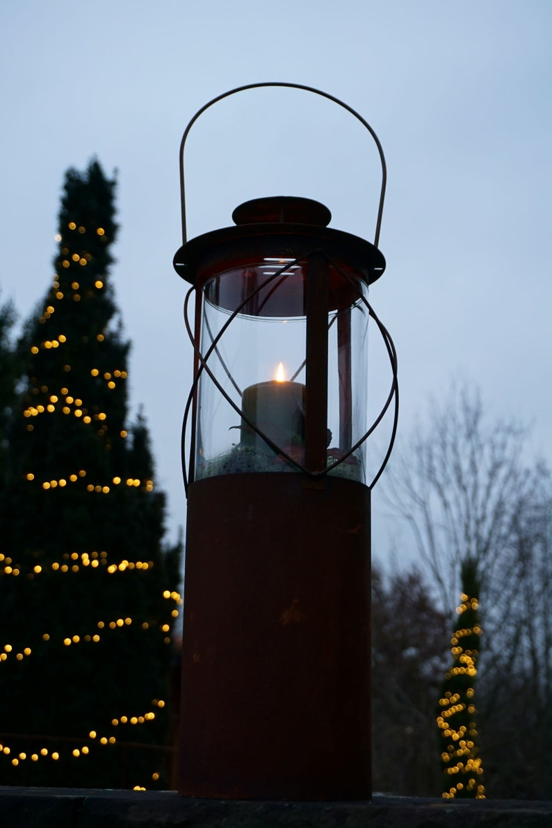 Patina lantern Bella garden decoration rustic rust image 2