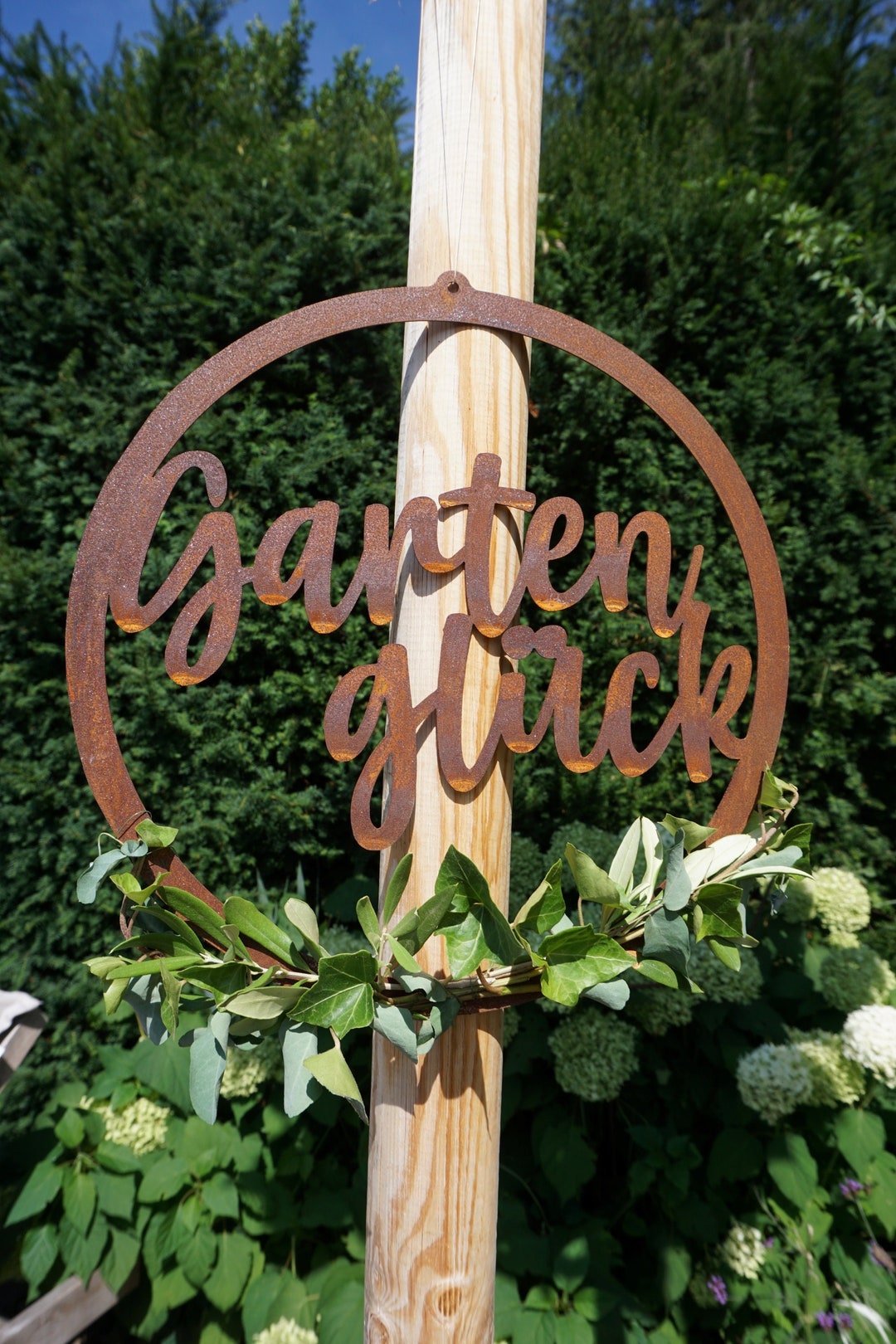 Schild "Gartenglück" Edelrost Dekoring Rostdeko Garten Etsy.de