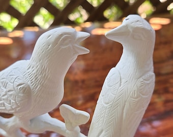 Sculpted Metal Love Birds
