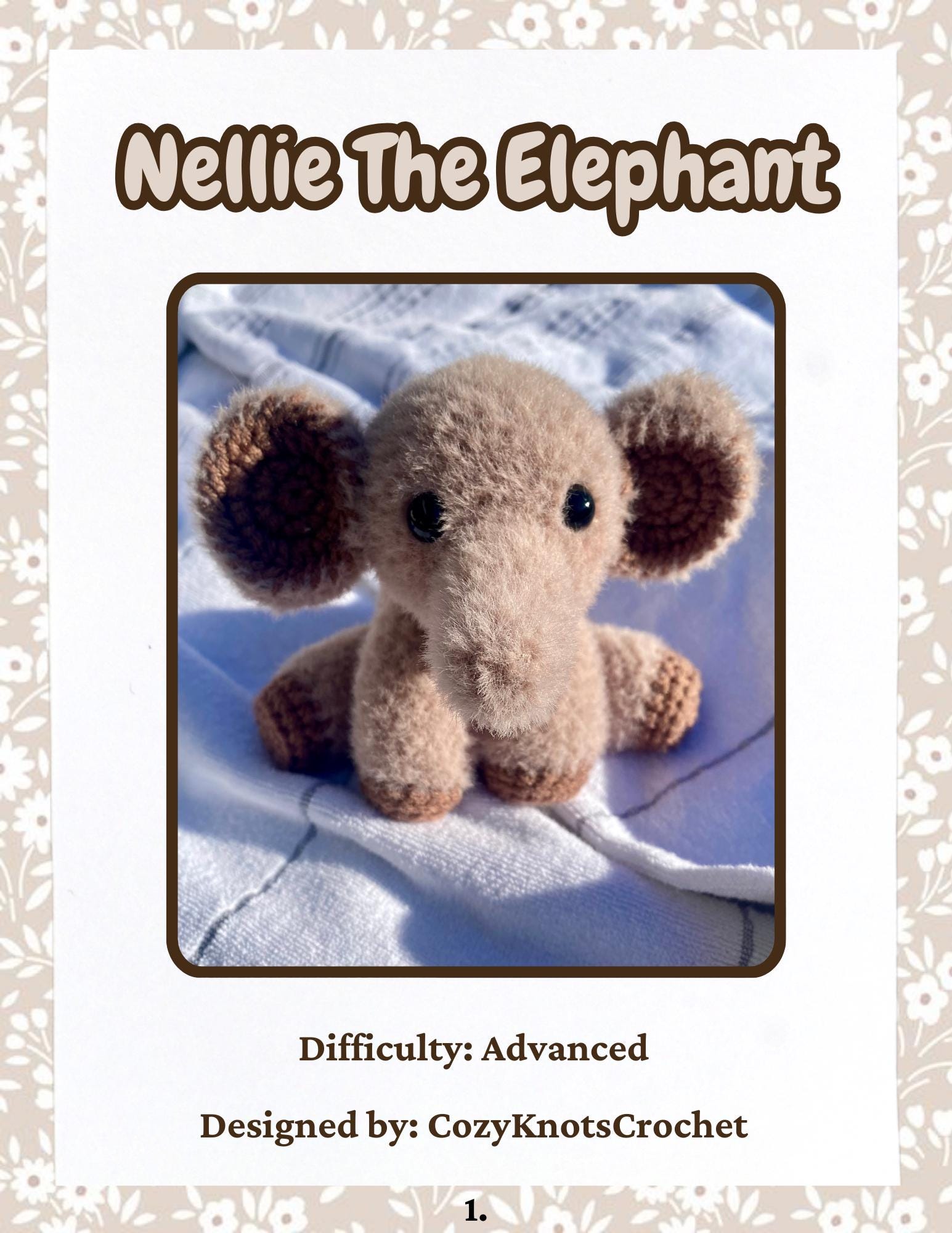 Ellie the Elephant Crochet Pattern - Etsy