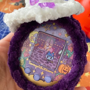 Halloween Automne Magique Chapeau de Sorcière Magique Housse de Citrouille avec Étoiles Convient à De Nombreux Modèles Tamagotchi Uni Vpet ON, Meets, Smart, Pix, Ps