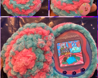 Hülle Case Deckel zum Verschließen Farbverlauf passend für alle Modelle, Tamagotchi Uni Farbe wählbar Tamagotchi ON,  meets, smart,Party Pix