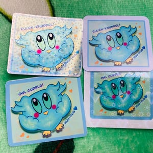 Adesivo in vinile tenero gufo carino diversi tipi di carta Gufo accogliente kawaii bullet journal diario calendario resistente ai raggi UV impermeabile