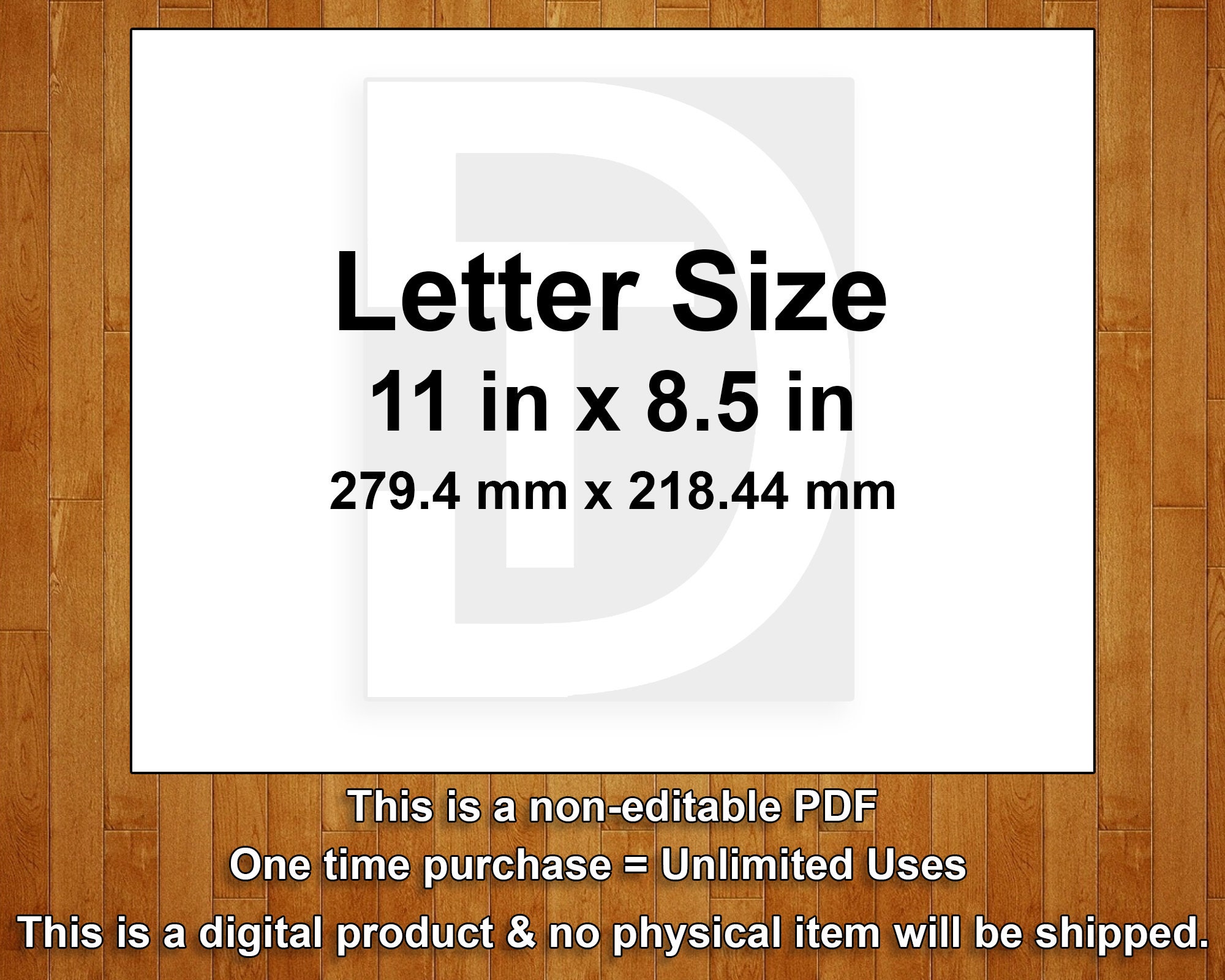 Blank Calendar | 12 Month Calendar |printable Pdf’s | 8.5 in X 11 in ...