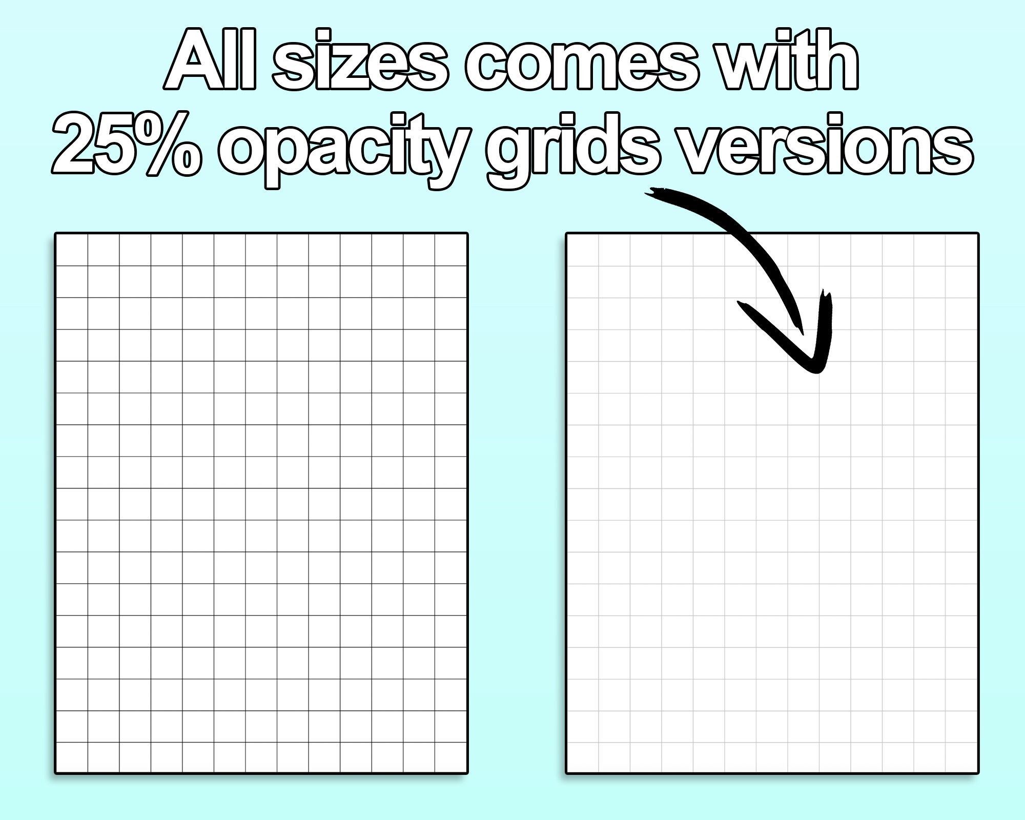 Graphing Paper | Printable PDF Package | 8 in X 10.5 in | 1/2, 1/4, 1/8 ...