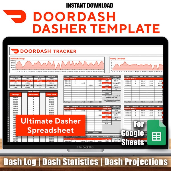 Doordash Door Dash Tracker - Etsy